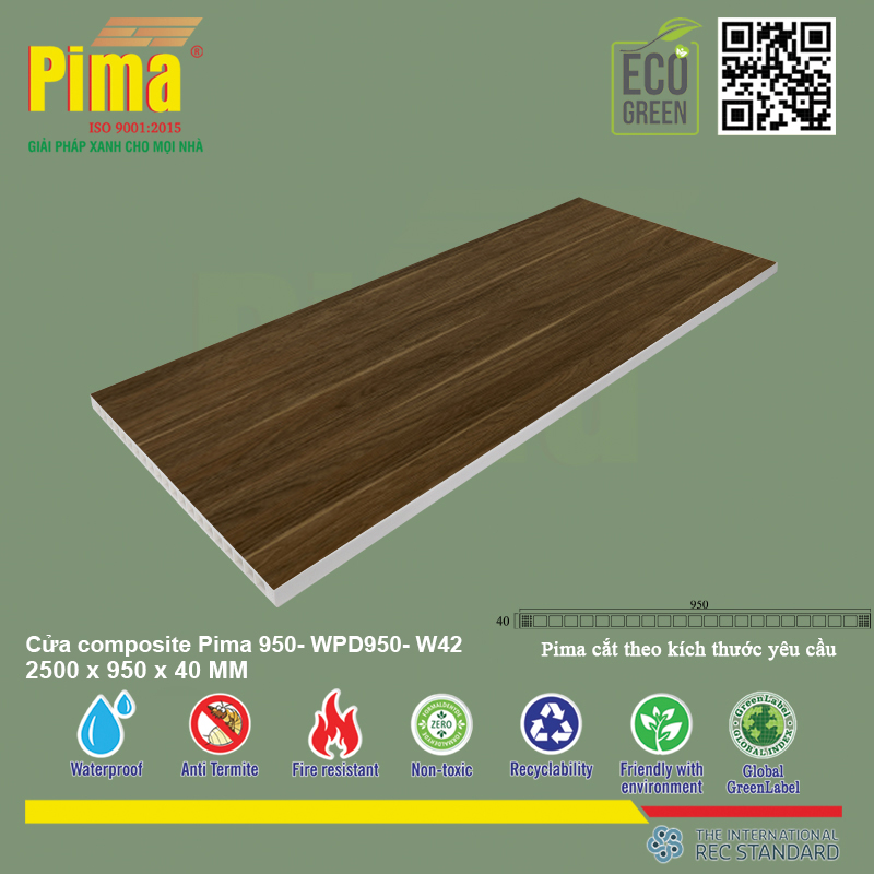 Phôi Cánh Cửa Composite PIMA 950*2500- W42 Phôi Cánh Cửa Composite PIMA 950*2500- W42
