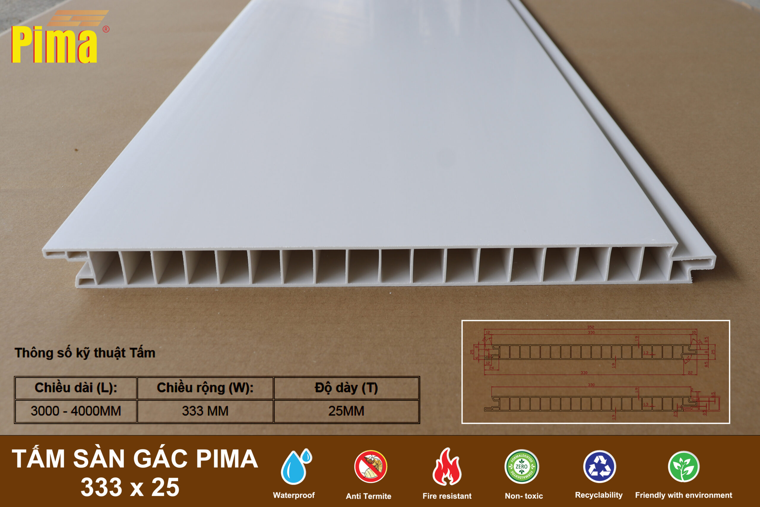 PHÔI TẤM SÀN GÁC PIMA