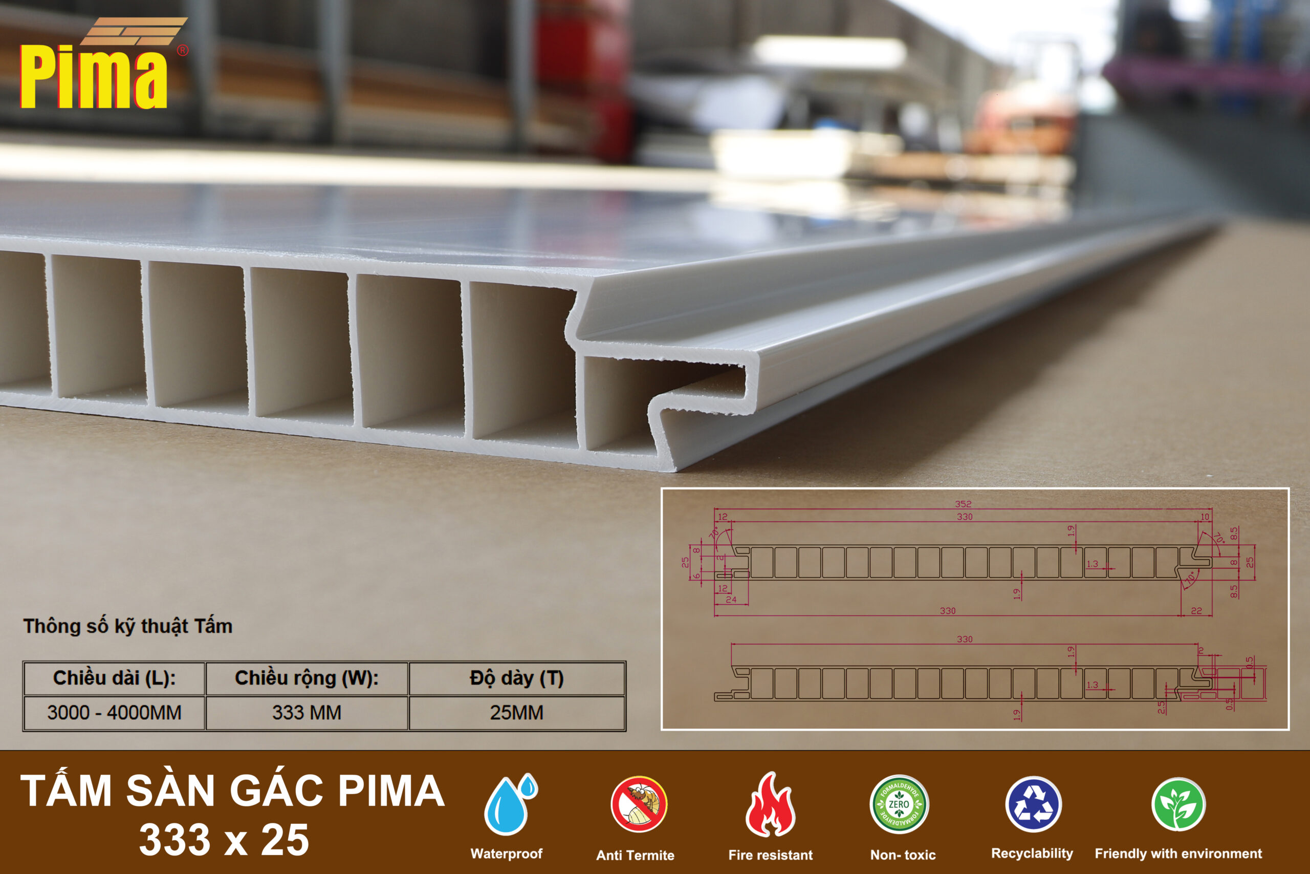 PHÔI TẤM SÀN GÁC PIMA