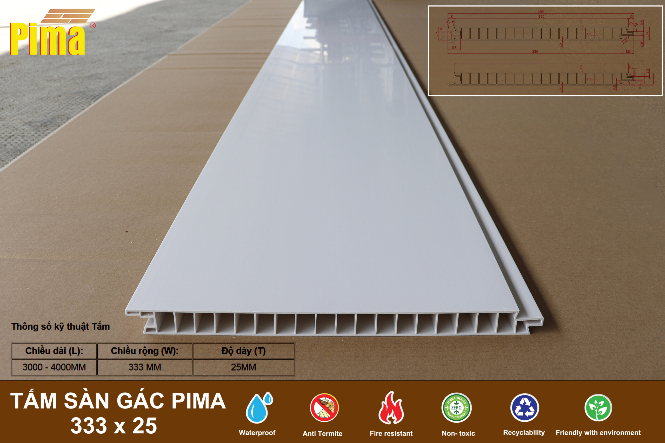 PHÔI TẤM SÀN GÁC PIMA