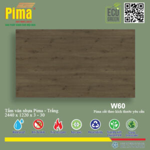 Tấm Ván nhựa Pima Trắng- W60