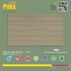 Tấm Ván Nhựa PIMA DL Trắng- W62