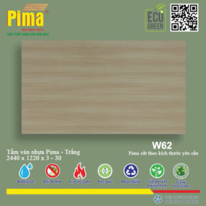 Tấm Ván nhựa Pima Trắng- W62