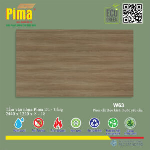 Tấm Ván Nhựa PIMA DL Trắng- W63