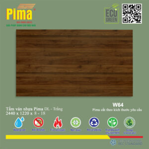 Tấm Ván Nhựa PIMA DL Trắng- W64