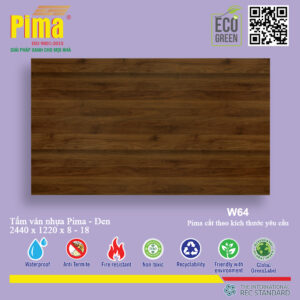Tấm Ván Nhựa Pima đen- W64