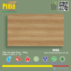 Tấm Ván nhựa Pima Trắng- W66