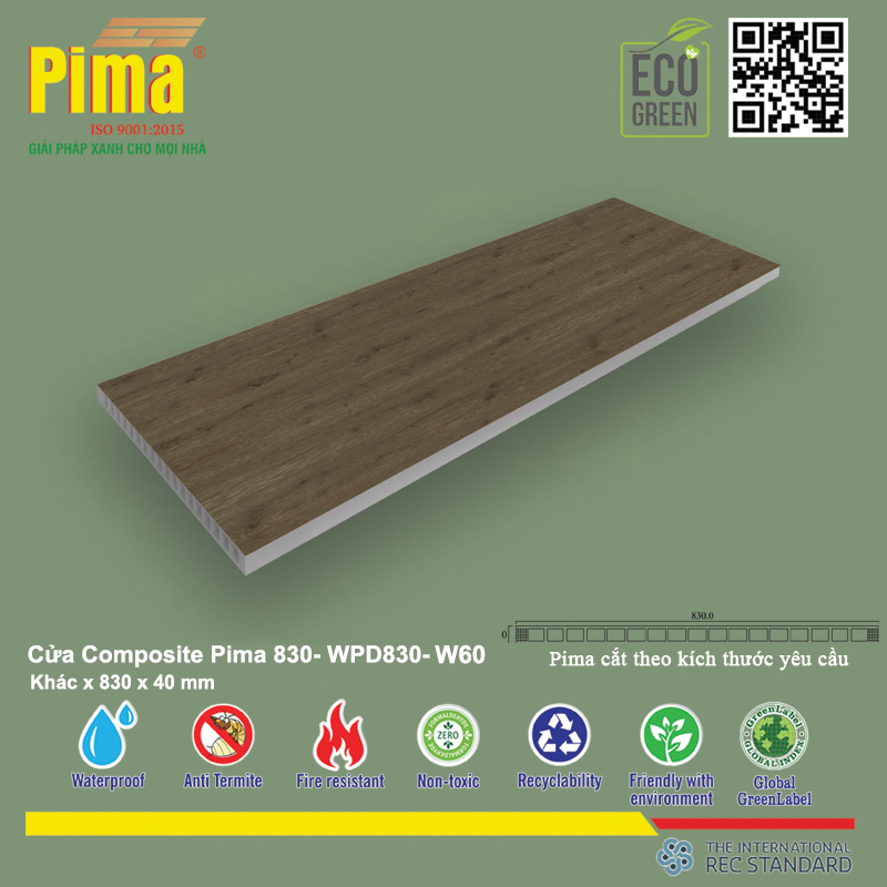 Phôi Cánh Cửa Composite PIMA 830*Khác- W60