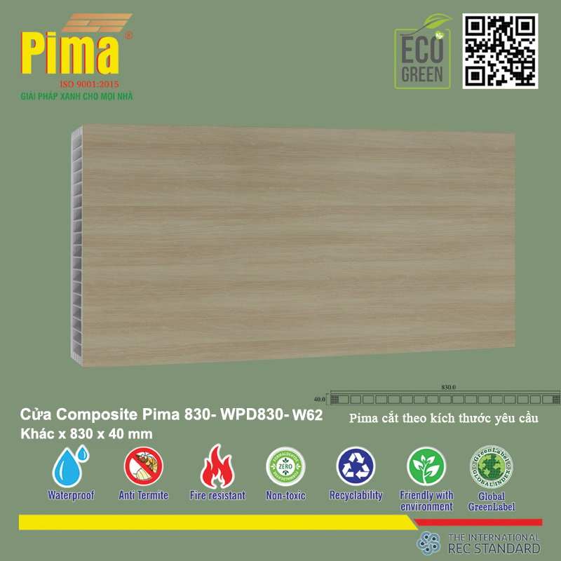 Phôi Cánh Cửa Composite PIMA 830*Khác- W62