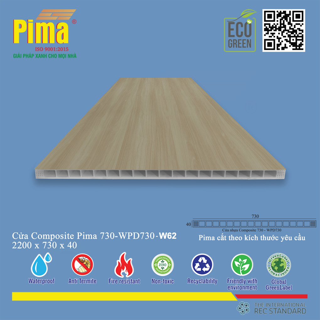 Phôi Cánh Cửa Composite PIMA 730-2200- W62