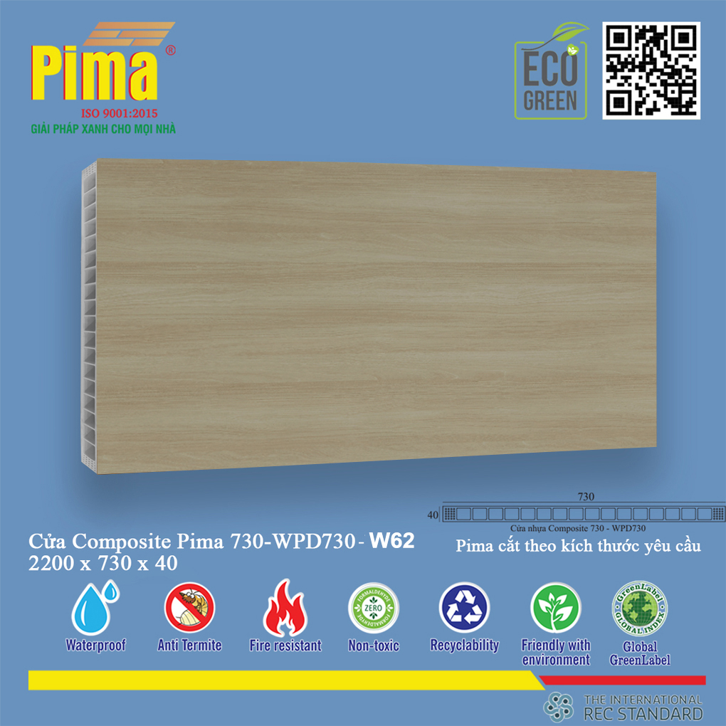 Phôi Cánh Cửa Composite PIMA 730-2200- W62