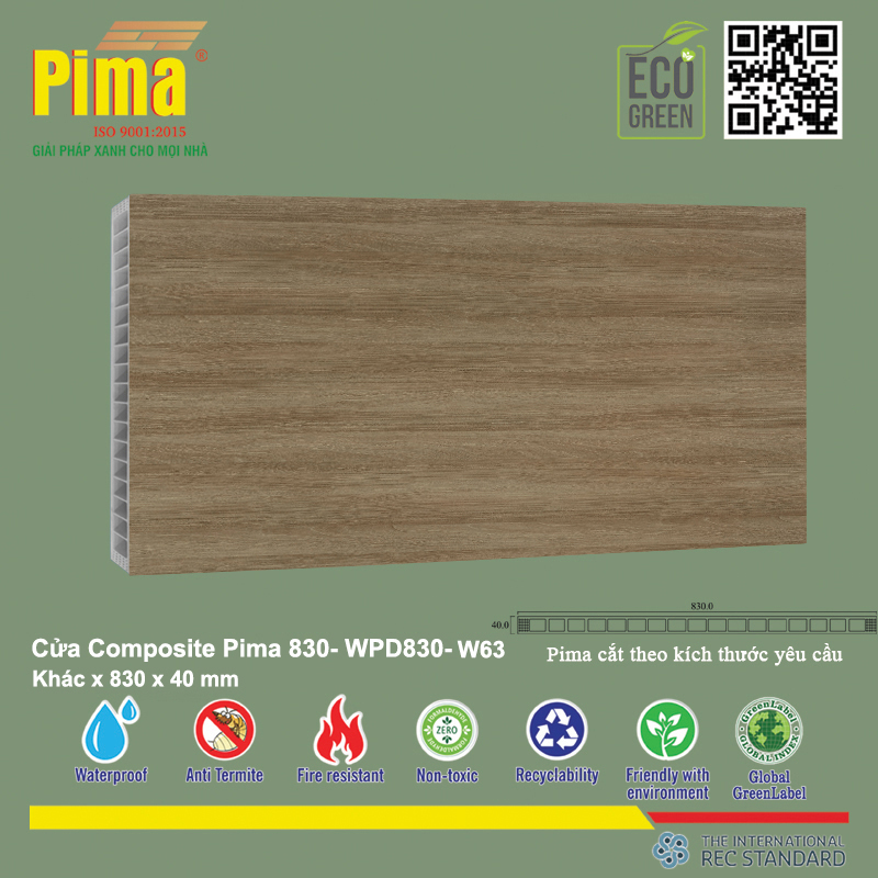 Phôi Cánh Cửa Composite PIMA 830*Khác- W63