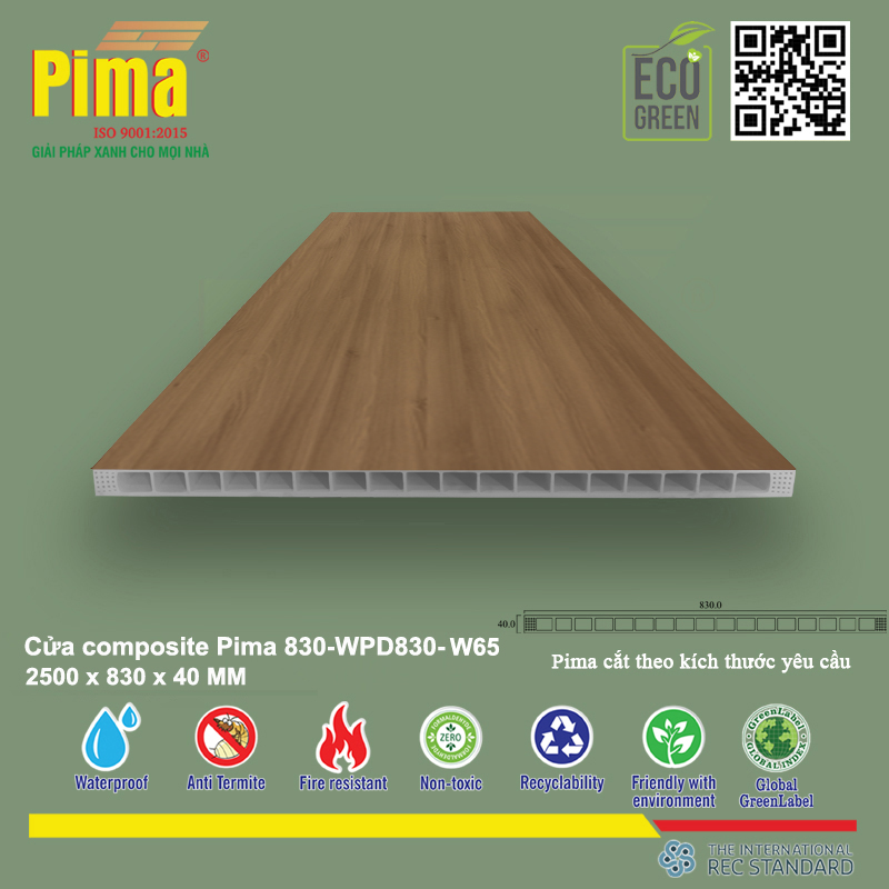 Phôi Cánh Cửa Composite PIMA 830*2500- W65 Phôi Cánh Cửa Composite PIMA 830*2500- W65