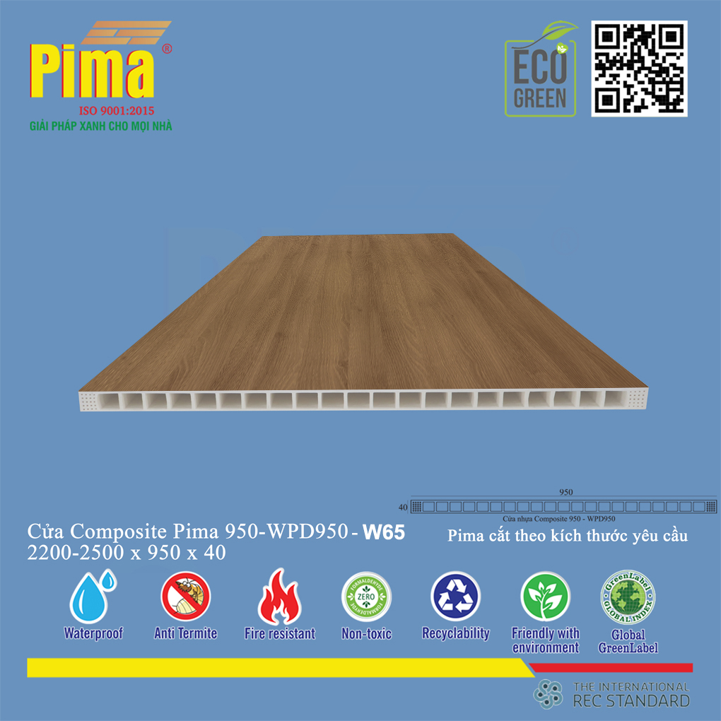 Phôi Cánh Cửa Composite PIMA 950*2200- W65 Phôi Cánh Cửa Composite PIMA 950*2200- W65