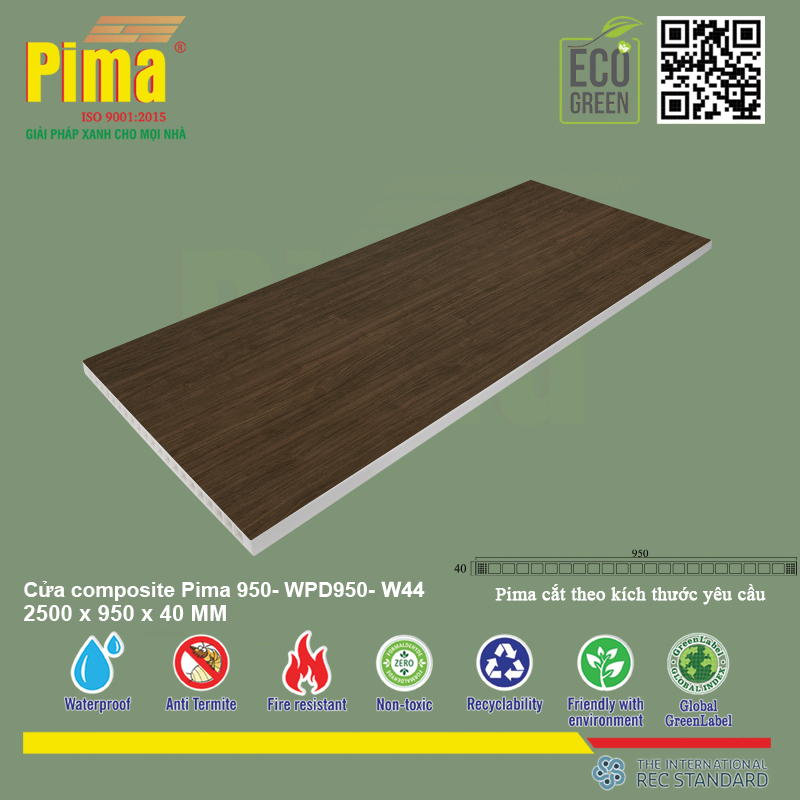 Phôi Cánh Cửa Composite PIMA 950*2500- W44 Phôi Cánh Cửa Composite PIMA 950*2500- W44