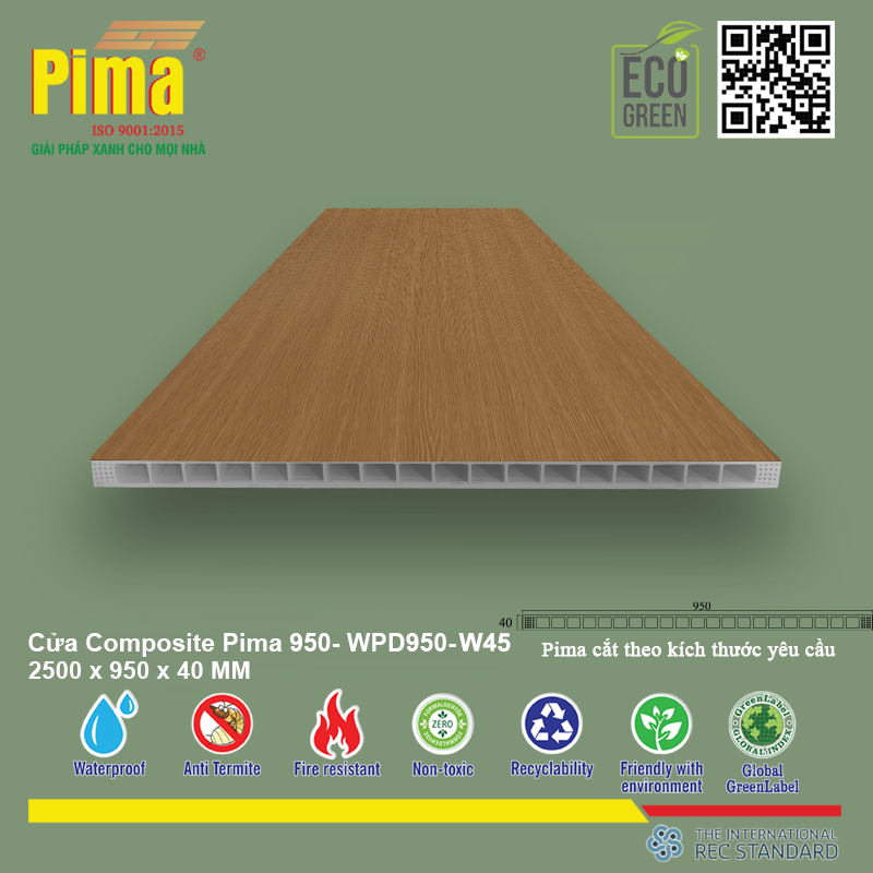 Phôi Cánh Cửa Composite PIMA 950*2500- W45 Phôi Cánh Cửa Composite PIMA 950*2500- W45