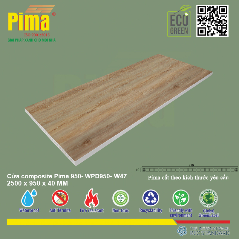 Phôi Cánh Cửa Composite PIMA 950*2500- W47 Phôi Cánh Cửa Composite PIMA 950*2500- W47