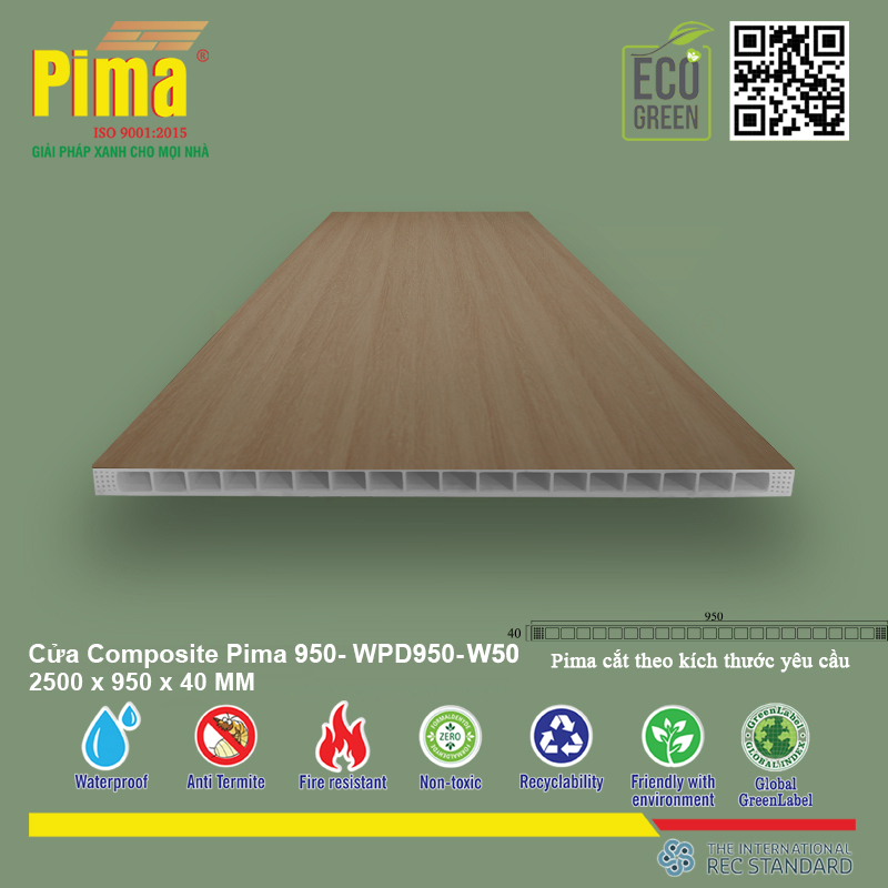 Phôi Cánh Cửa Composite PIMA 950*2500- W50 Phôi Cánh Cửa Composite PIMA 950*2500- W50