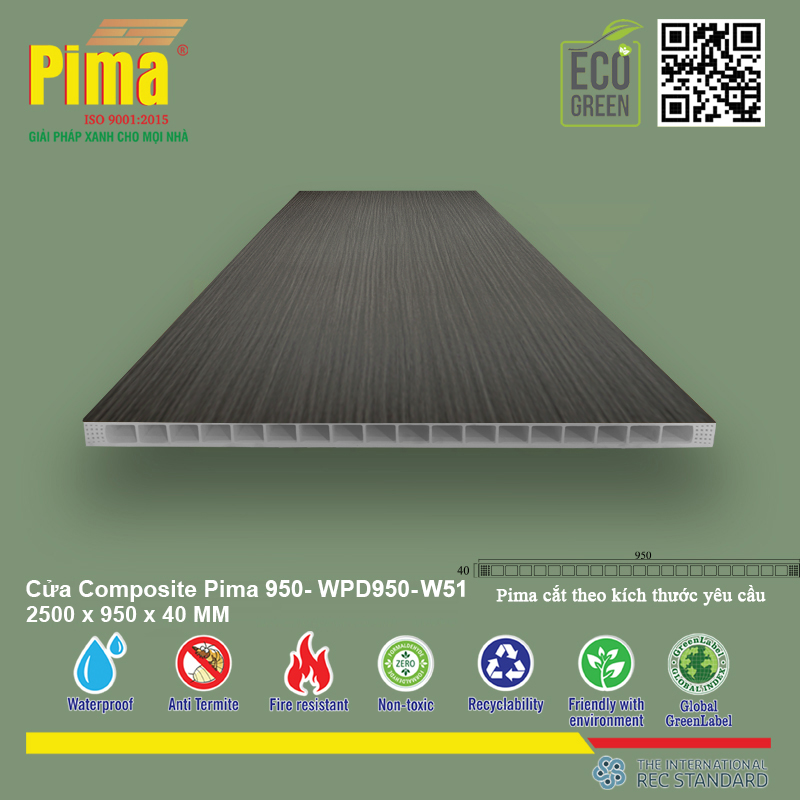 Phôi Cánh Cửa Composite PIMA 950*2500- W51