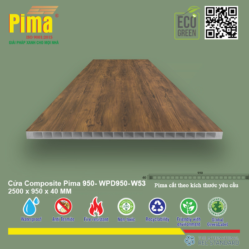 Phôi Cánh Cửa Composite PIMA 950*2500- W53