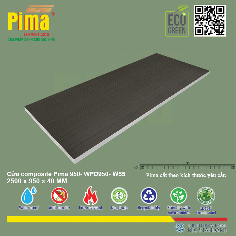 Phôi Cánh Cửa Composite PIMA 950*2500- W55