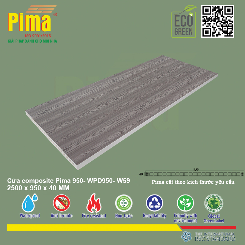 Phôi Cánh Cửa Composite PIMA 950*2500- W59 Phôi Cánh Cửa Composite PIMA 950*2500- W59