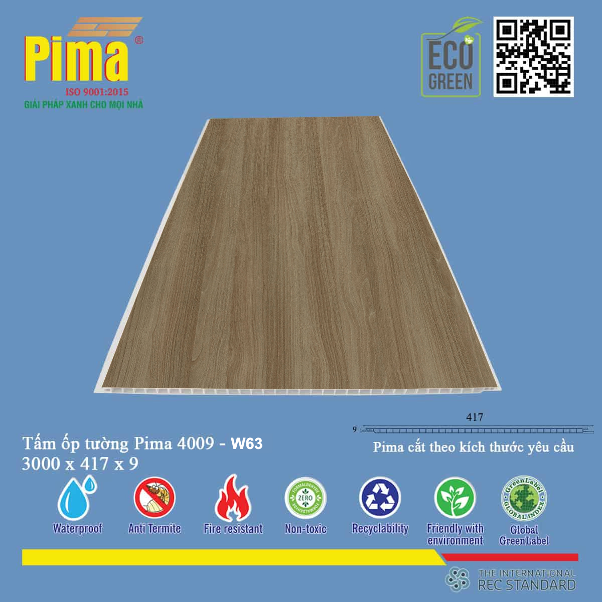 Tấm Ốp Tường Pima 4009- W63 Tấm Ốp Tường Pima 4009- W63