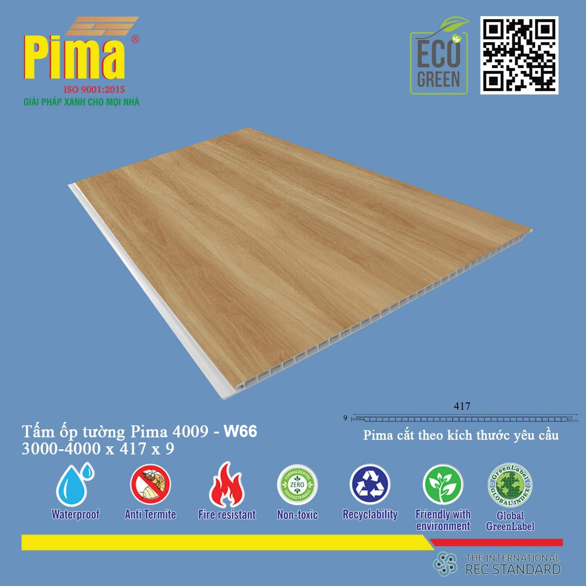 Tấm Ốp Tường Pima 4009- W66 Tấm Ốp Tường Pima 4009- W66