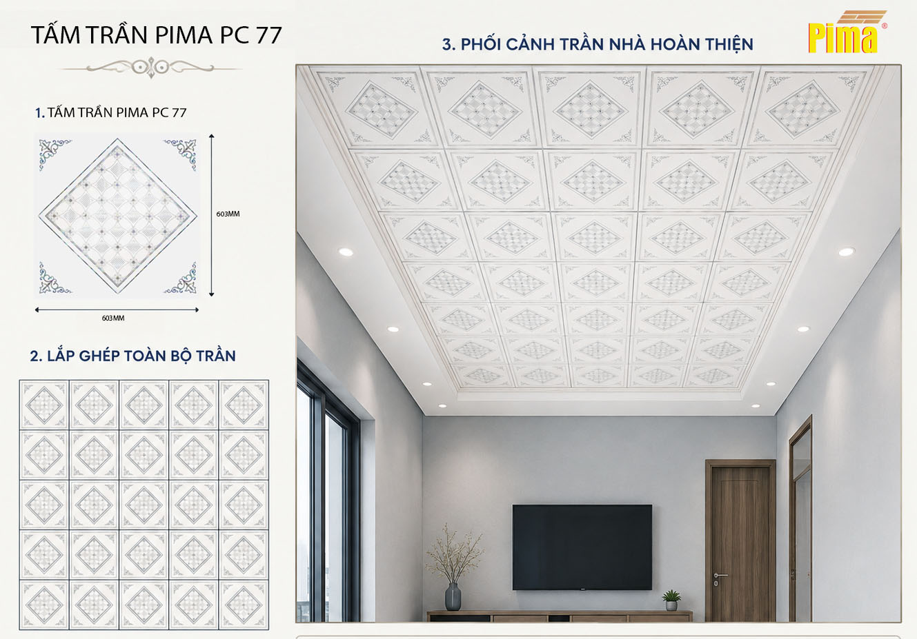 TẤM TRẦN PIMA PC-77