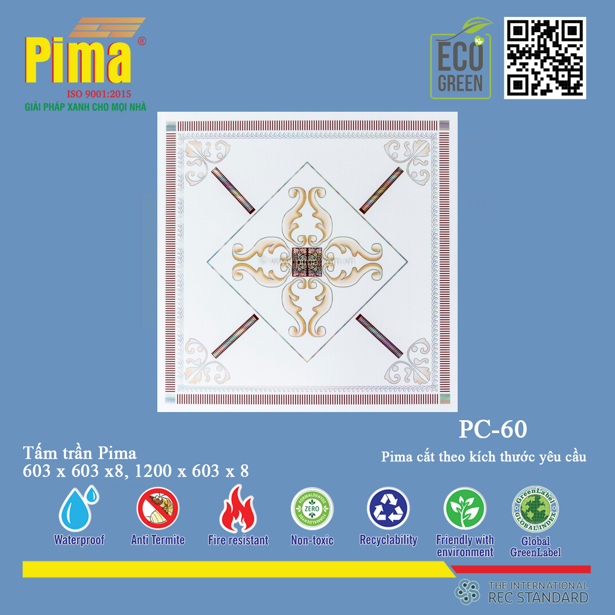tấm trần Pima PC60 (2)