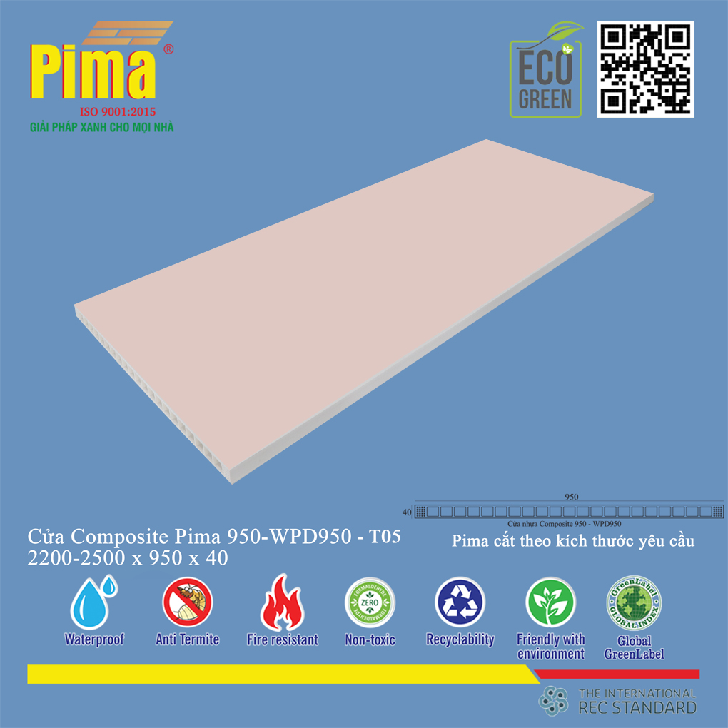 Phôi Cánh Cửa Composite PIMA 950*2200- T05