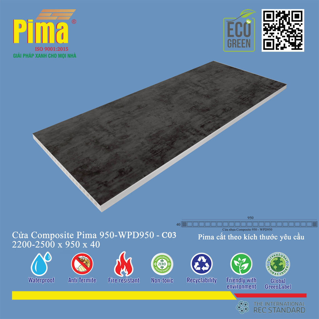 Phôi Cánh Cửa Composite PIMA 950*2200- C03