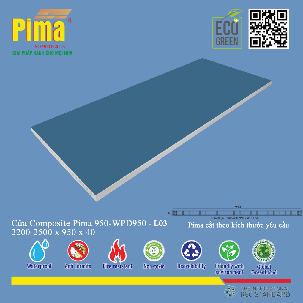 Phôi Cánh Cửa Composite PIMA 950*2200- L03