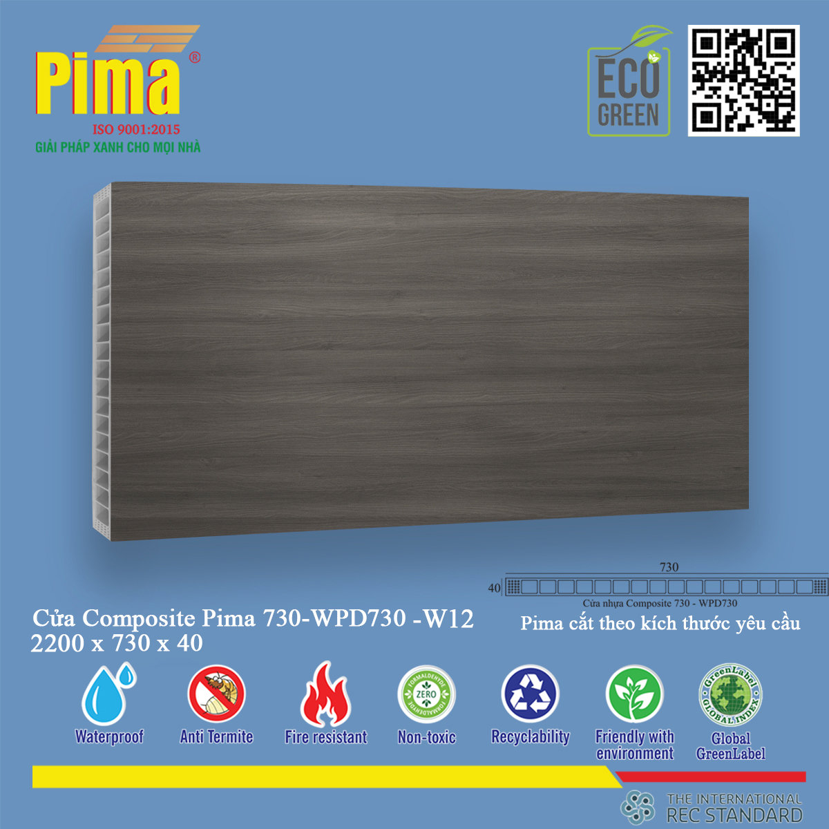 Phôi Cánh Cửa Composite PIMA 730- W12
