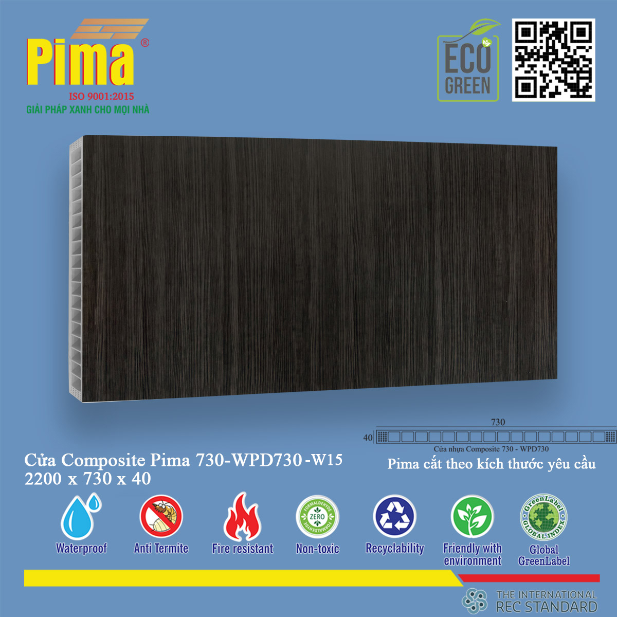 Phôi Cánh Cửa Composite PIMA 730- W15