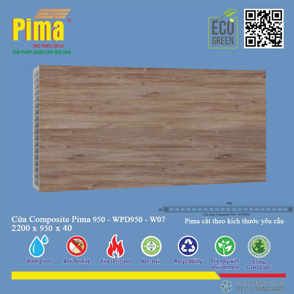 Phôi Cánh Cửa Composite PIMA 950*2200- W07