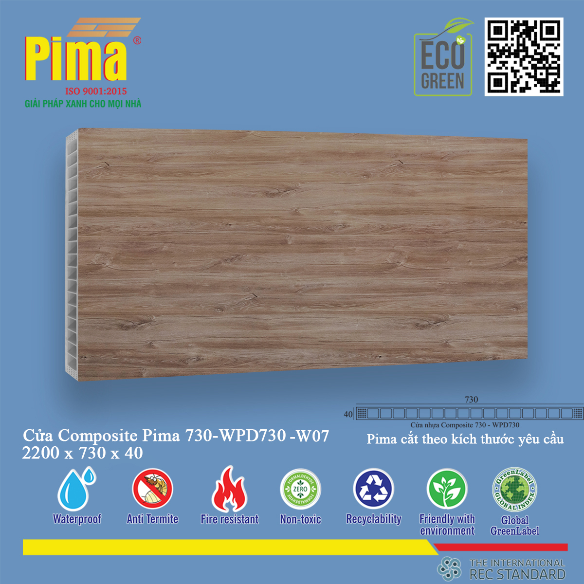 Phôi Cánh Cửa Composite PIMA 730- W07