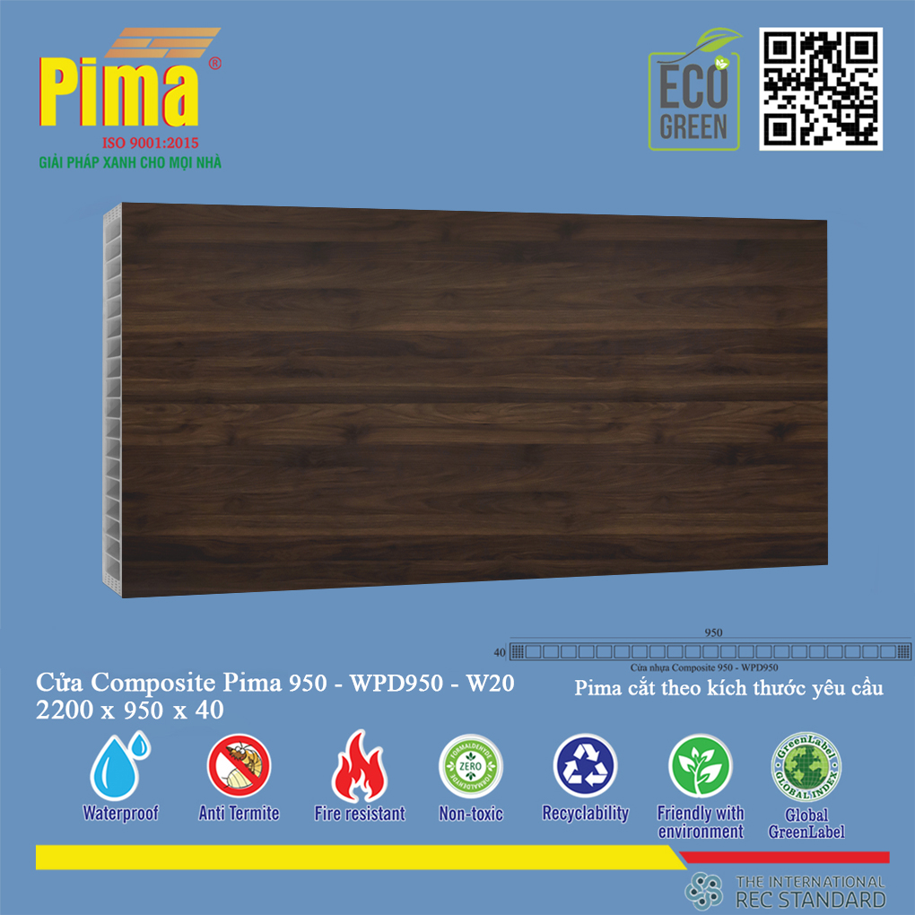 Phôi Cánh Cửa Composite PIMA 950*2200- W20