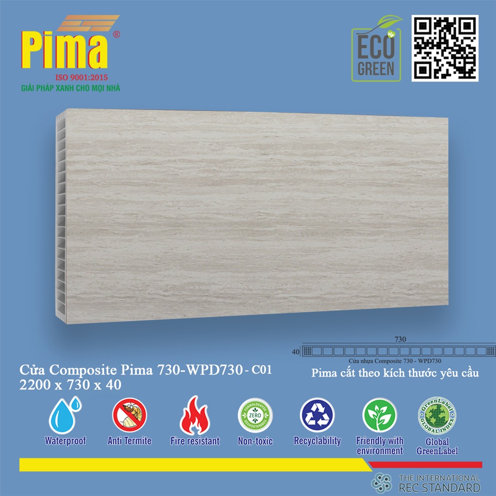 Phôi Cánh Cửa Composite PIMA 730-2200- C01