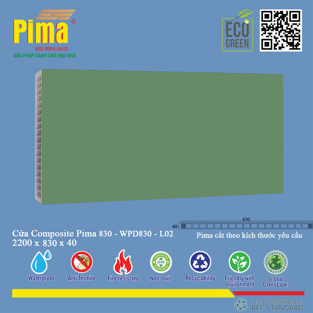 Phôi Cánh Cửa Composite PIMA 830*2200- L02