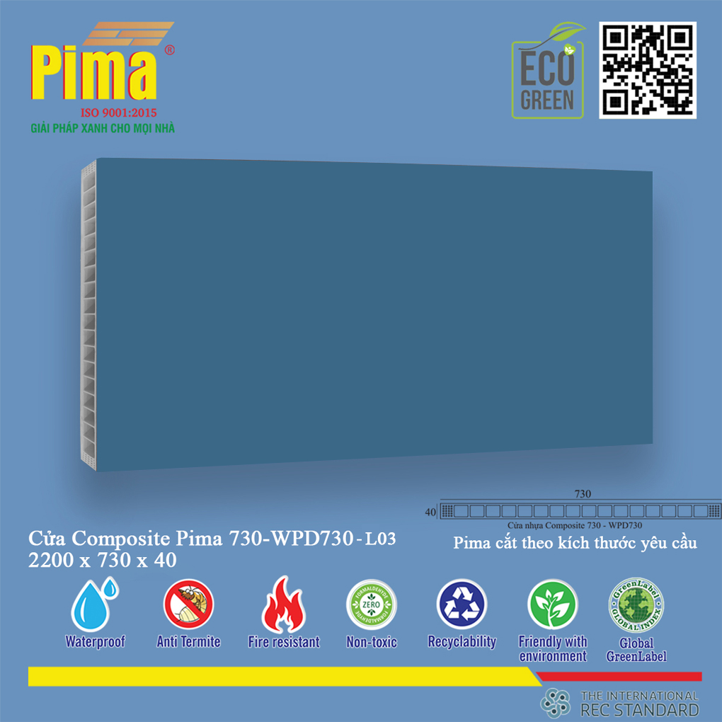 Phôi Cánh Cửa Composite PIMA 730-2200- L03