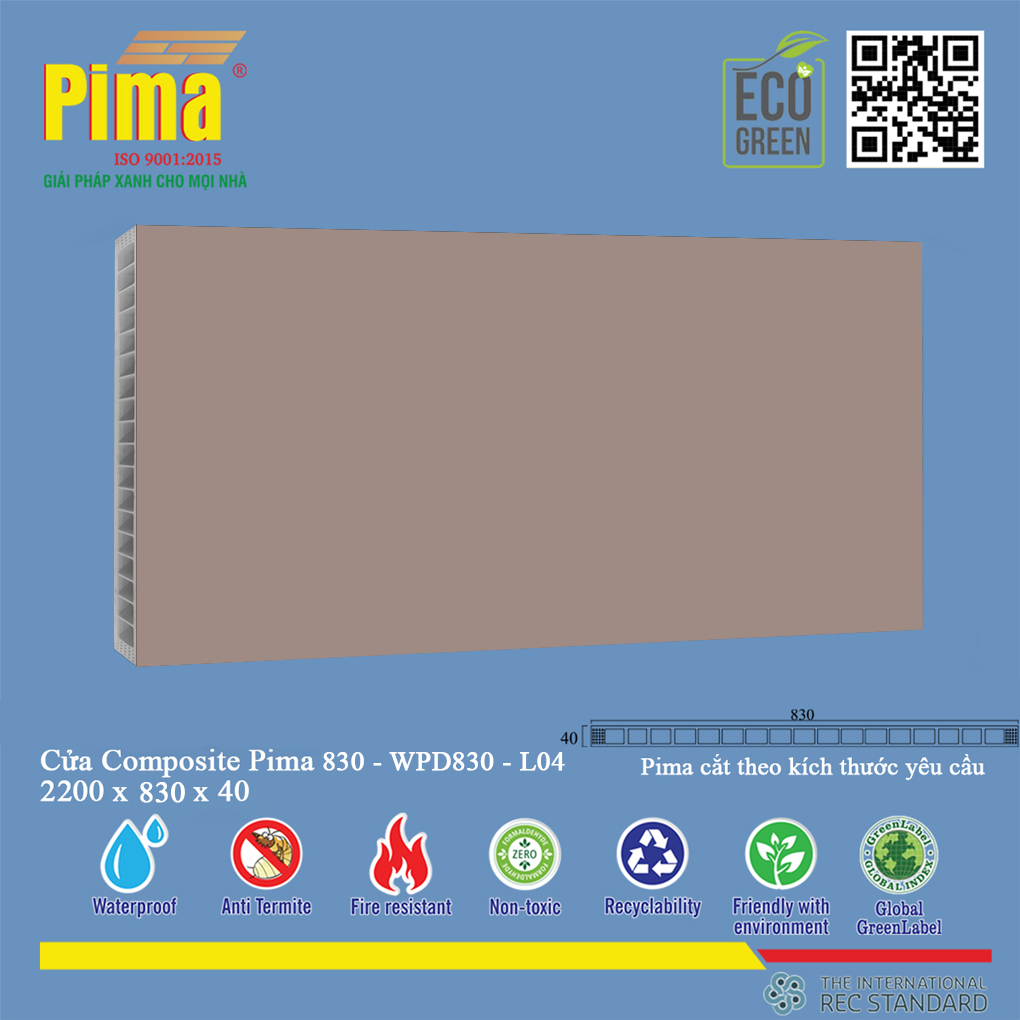 Phôi Cánh Cửa Composite PIMA 830*2200- L04