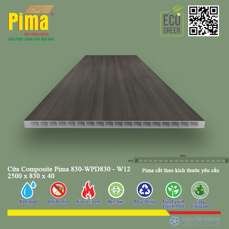 Phôi Cánh Cửa Composite PIMA 830*2500- W12