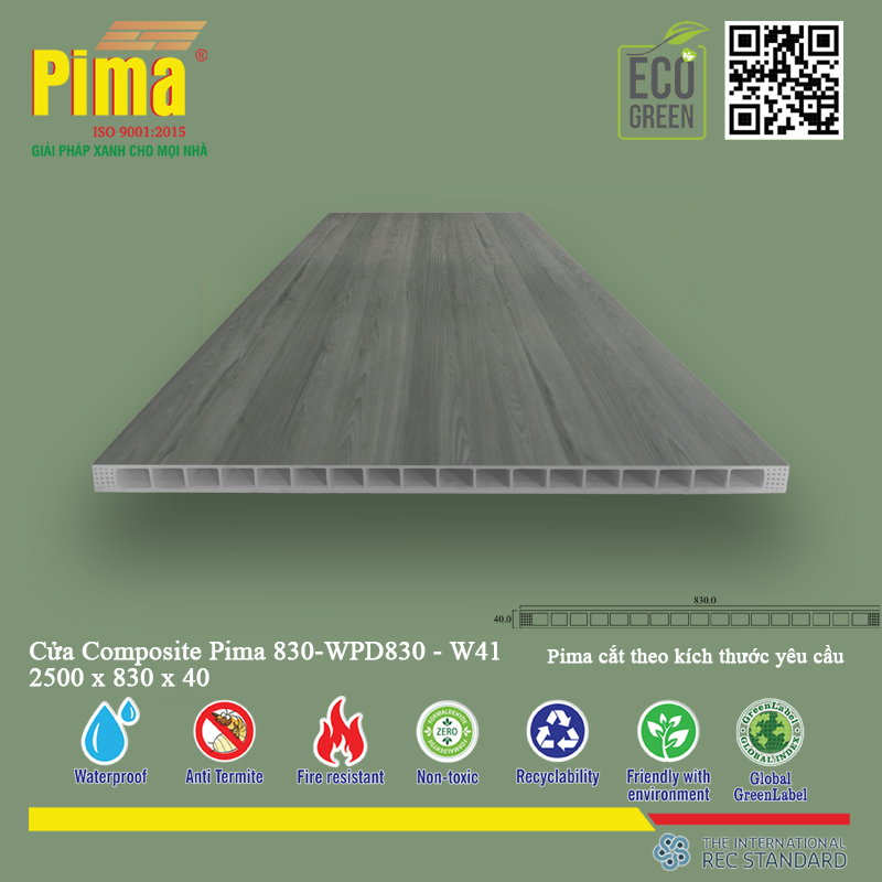 Phôi Cánh Cửa Composite PIMA 830*2500- W41