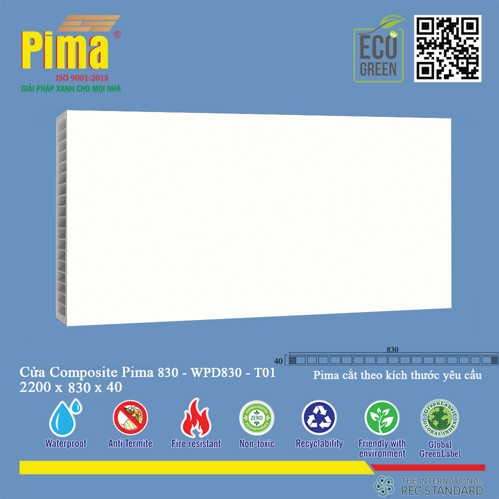 Phôi Cánh Cửa Composite PIMA 830*2200- T01