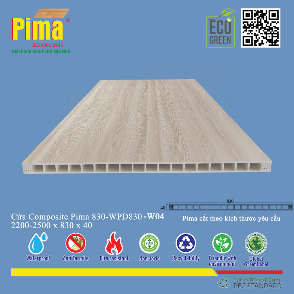 Phôi Cánh Cửa Composite PIMA 830*2200- W04