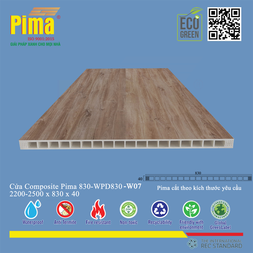 Phôi Cánh Cửa Composite PIMA 830*2200- W07