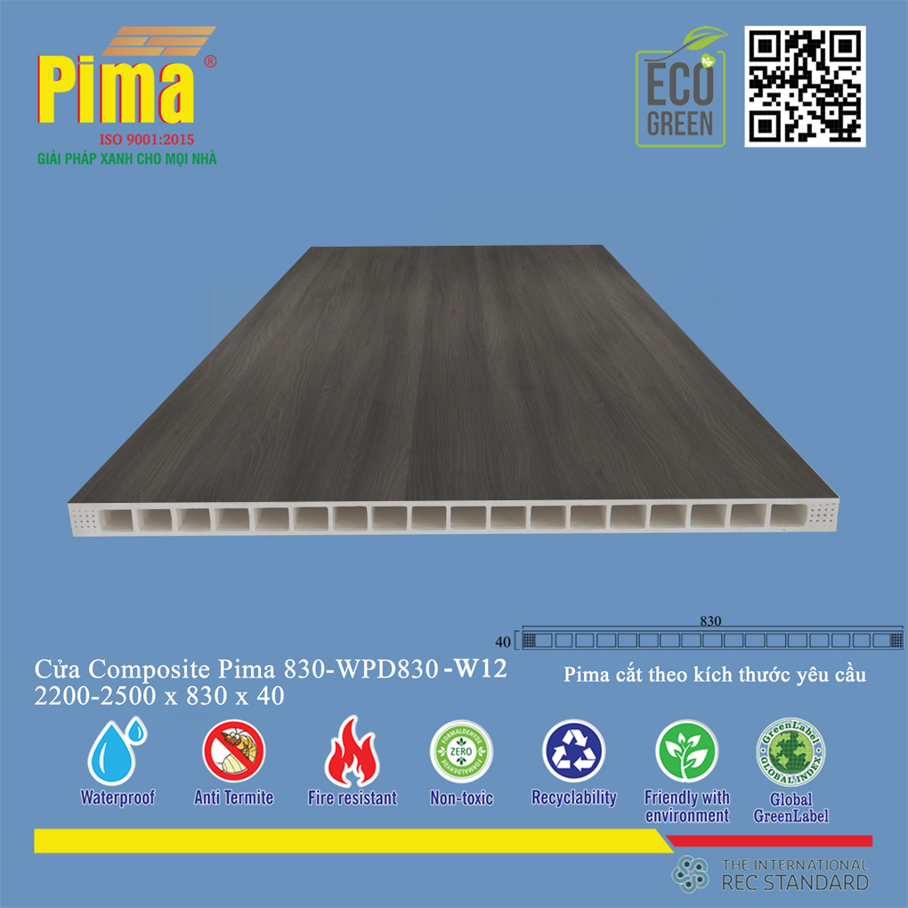Phôi Cánh Cửa Composite PIMA 830*2200- W12