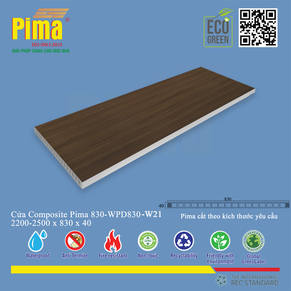 Phôi Cánh Cửa Composite PIMA 830*2200- W21