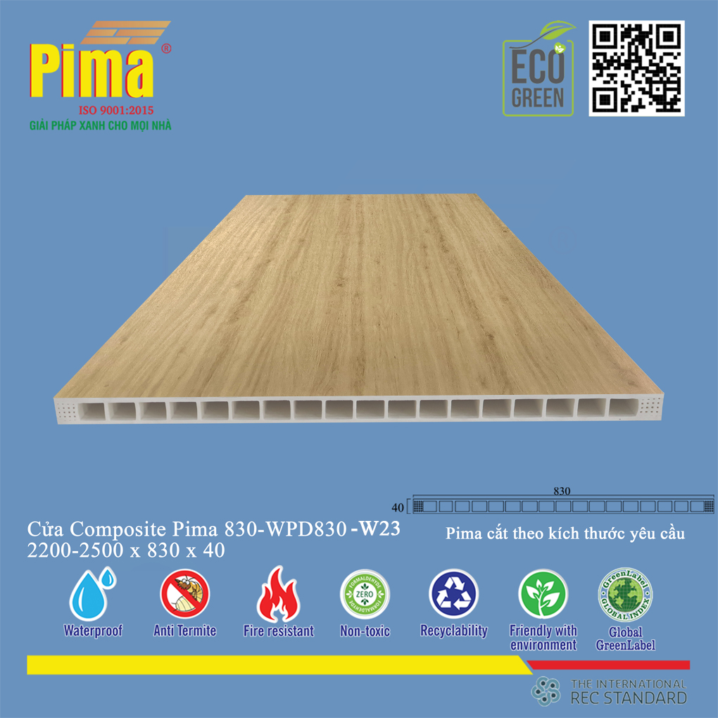 Phôi Cánh Cửa Composite PIMA 830*2200- W23